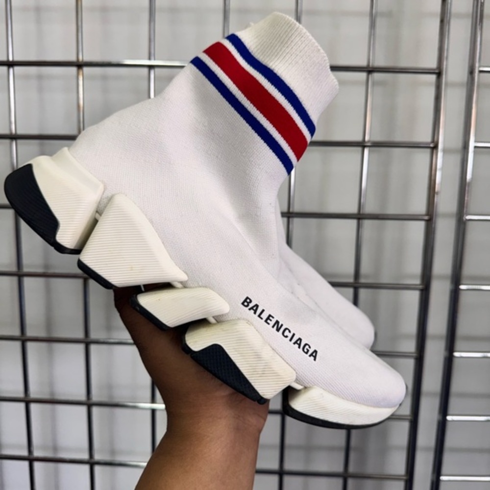 Balenciaga‎ Speed 2.0 Recycled Knit Sneaker White Sock Sneakers size EUR 39 - Picture 13 of 16